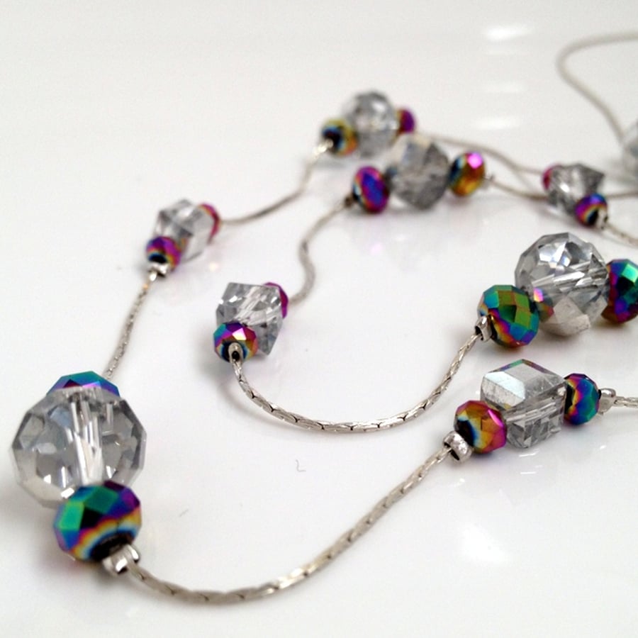 Silver Crystal Sparkle Necklace