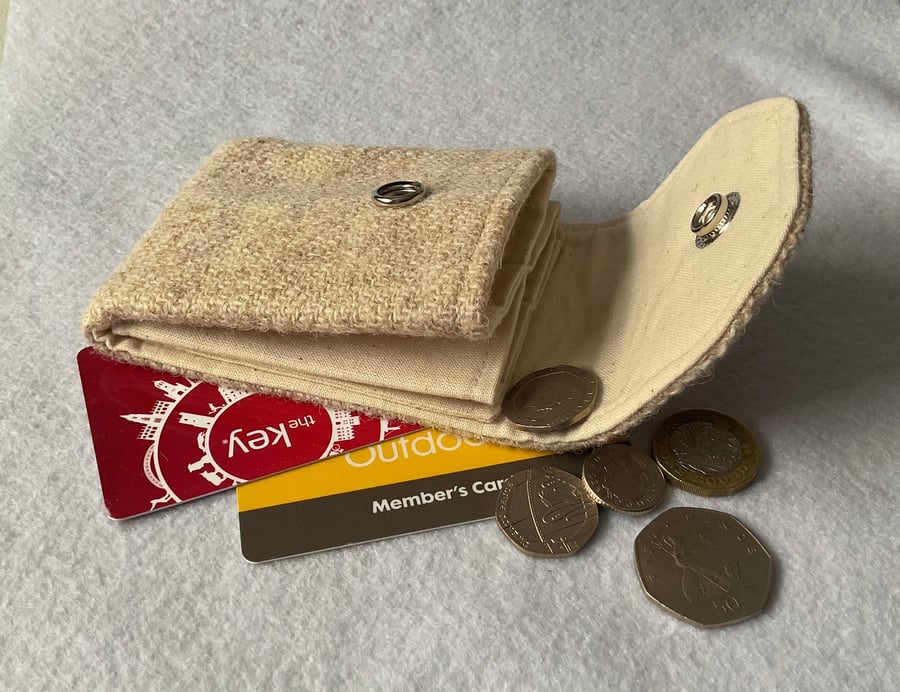 Harris Tweed  Handmade Men’s Ladies Coin Purse Card Wallet Scottish Wool