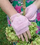 Hand knitted alpaca gloves with flap