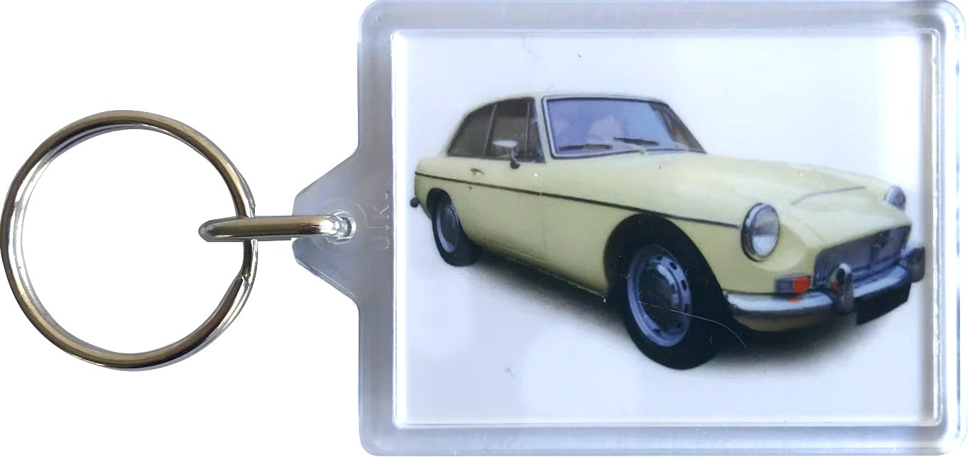MGC GT 1970 - Keyring with 50x35mm Insert - Car Enthusiast