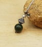 Small minimalist Jade pendant necklace. 12th anniversary gemstone  - Image 1