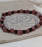 Strawberry quartz and garnet gemstone stretch bracelet  - Image 7