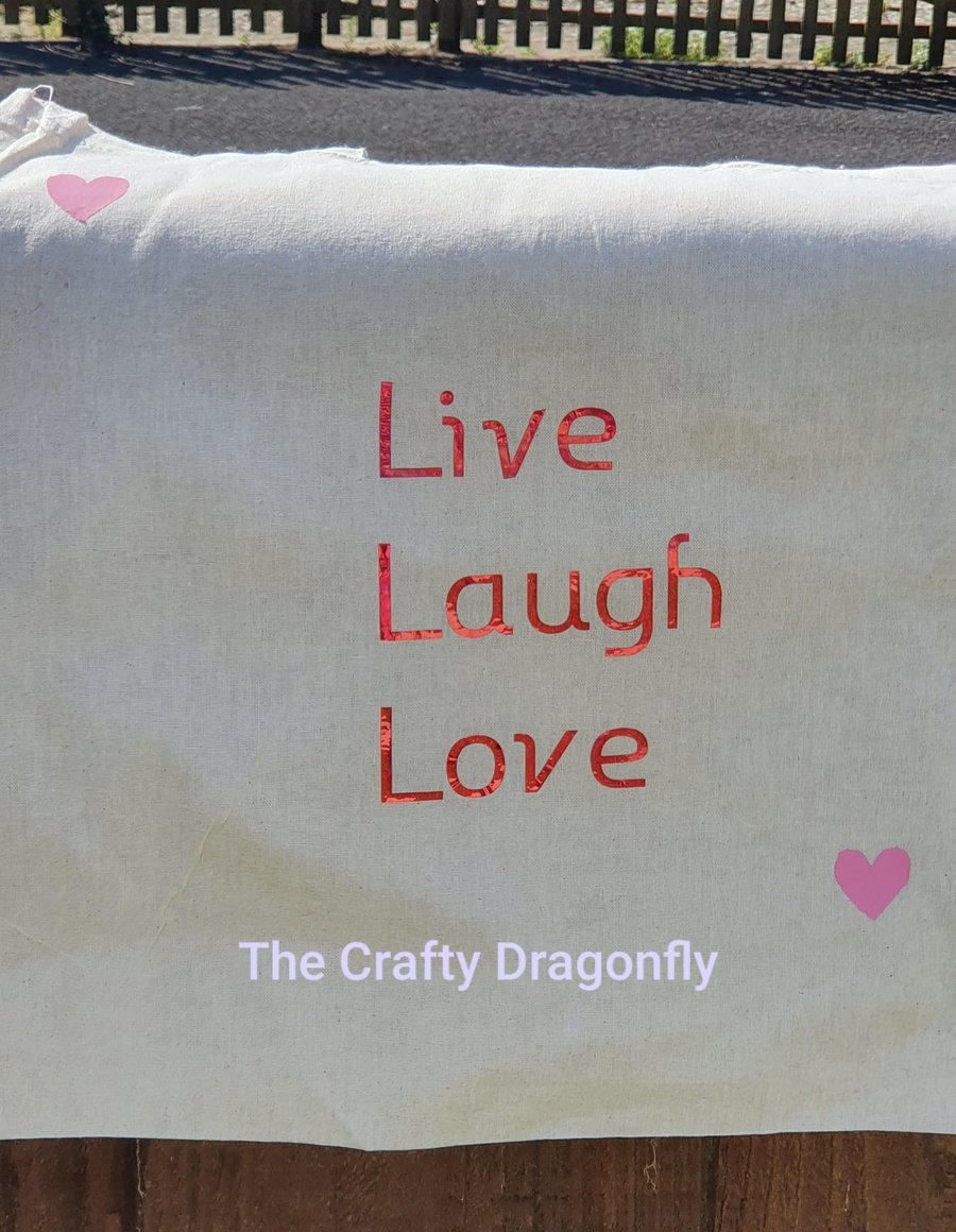 Live, Laugh, Love Cotton Tote Bag