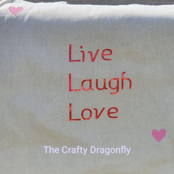 Live, Laugh, Love Cotton Tote Bag