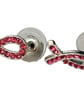 Breast Cancer Awareness Earrings Studs Pink Ribbon Crystal Jewellery Gift - Image 3