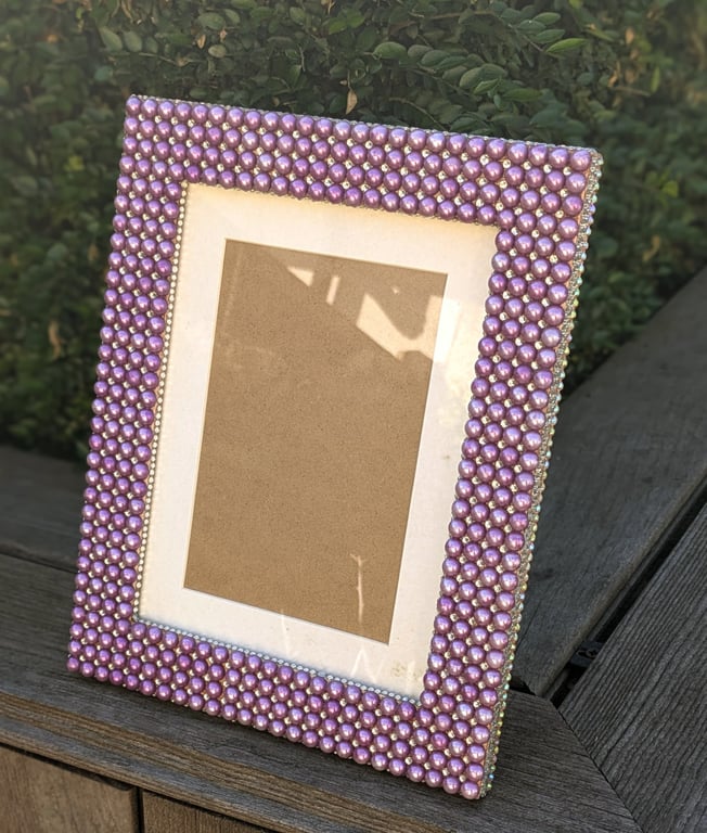 Purple Embellished Photo Frame