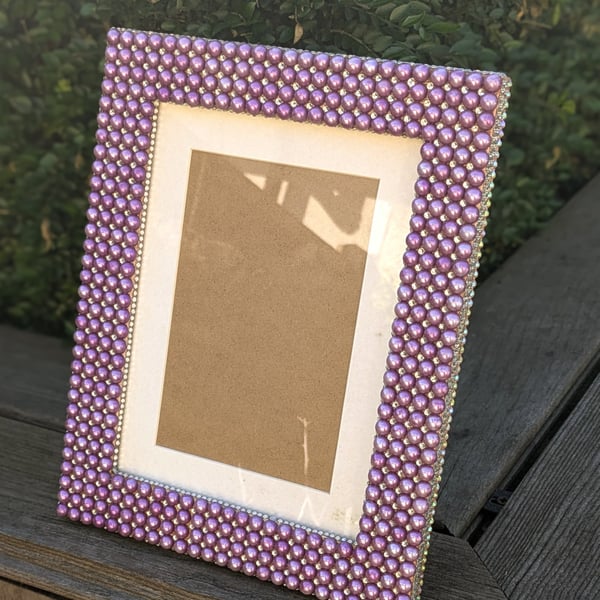 Purple Embellished Photo Frame