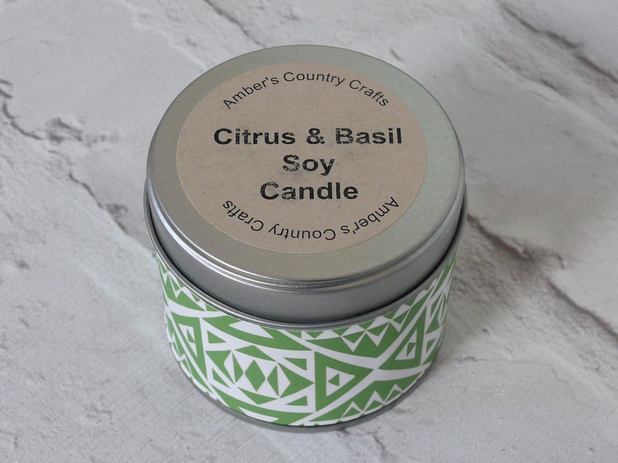 Citrus and Basil Candle