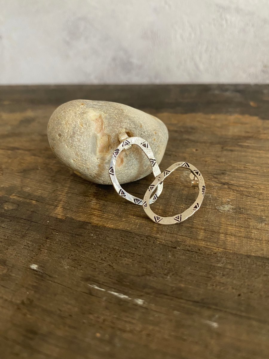 GWARI Recycled Sterling Silver Stud Earrings 