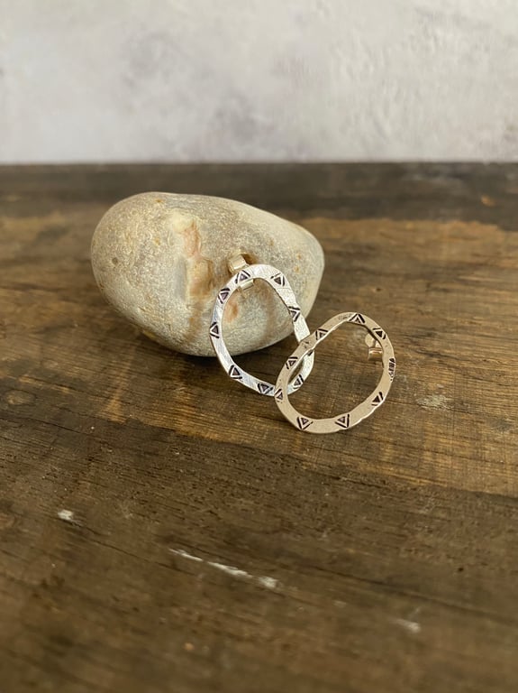 GWARI Recycled Sterling Silver Stud Earrings 