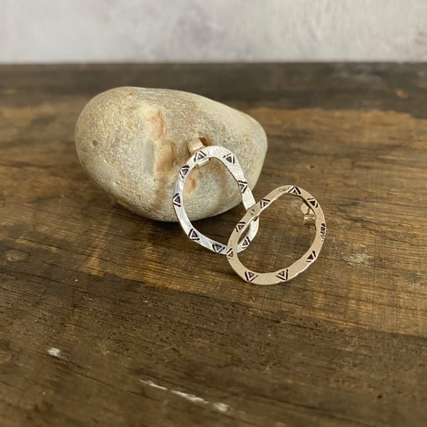 GWARI Recycled Sterling Silver Stud Earrings 