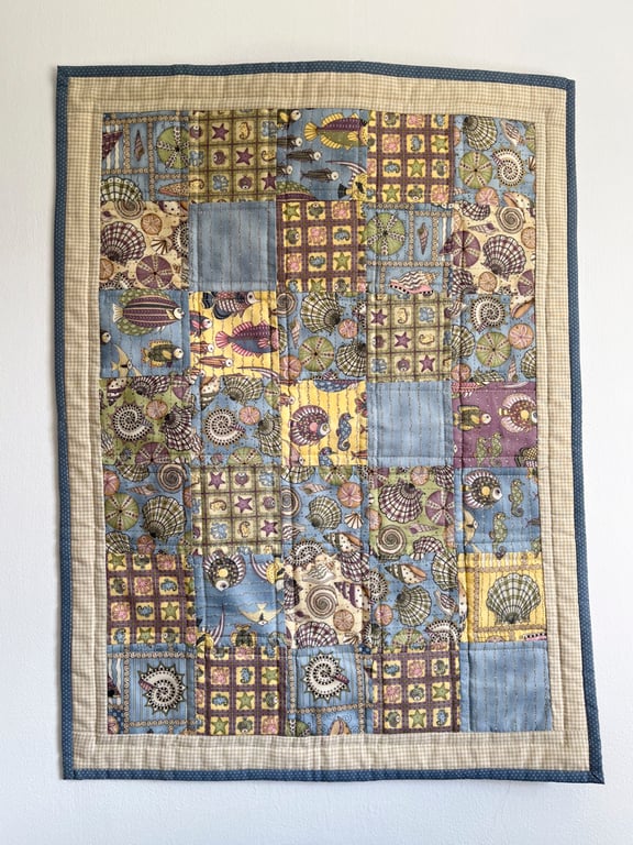 Seaside Coast Cot Quilt Play Mat Lap Quilt