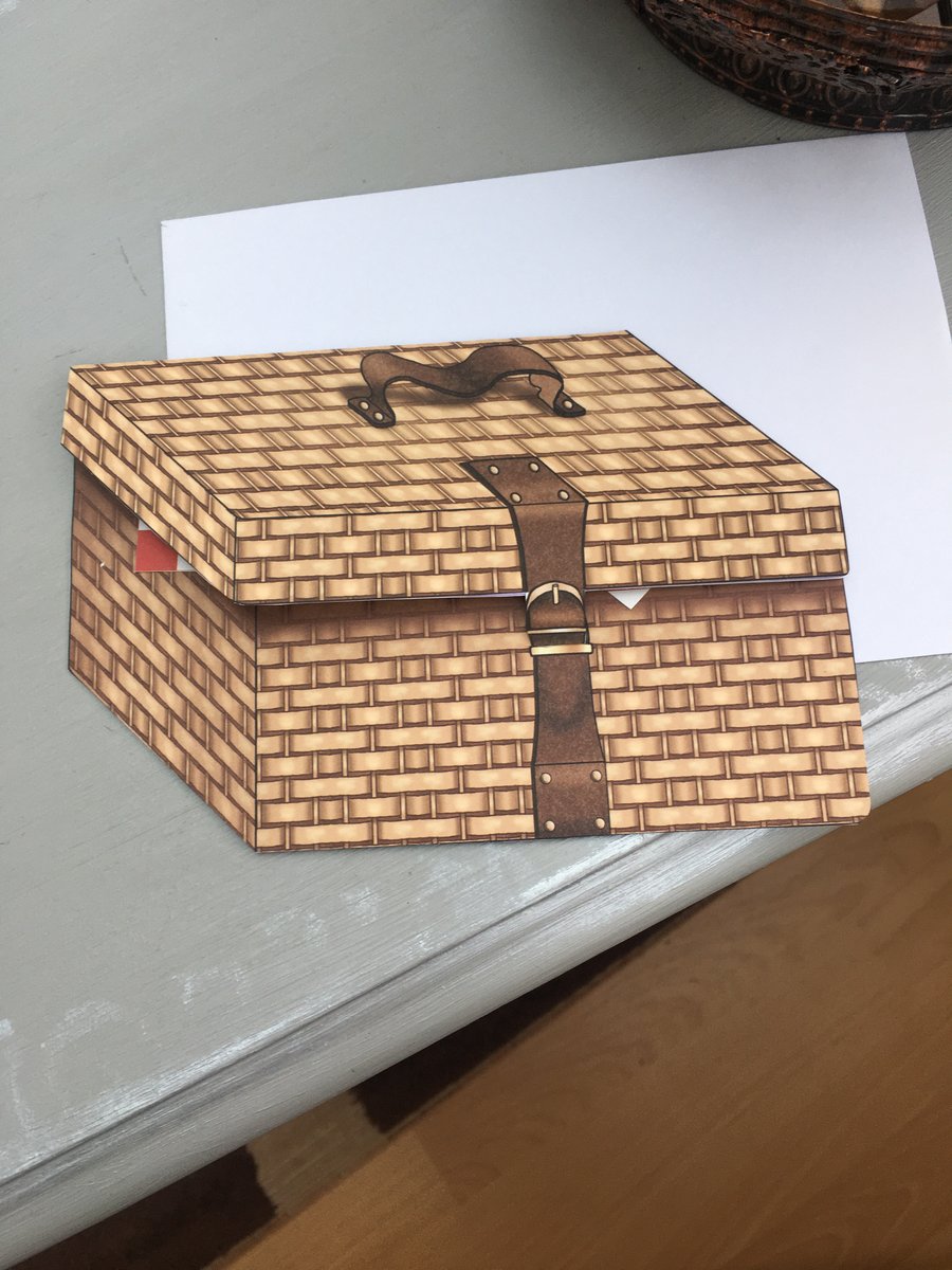 Picnic basket shaped card, Let's do lunch!!