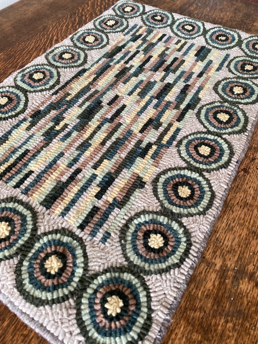 Original Handmade Hooked Rug 