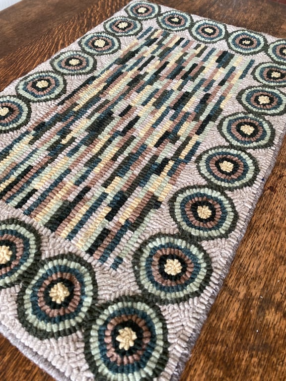Original Handmade Hooked Rug 