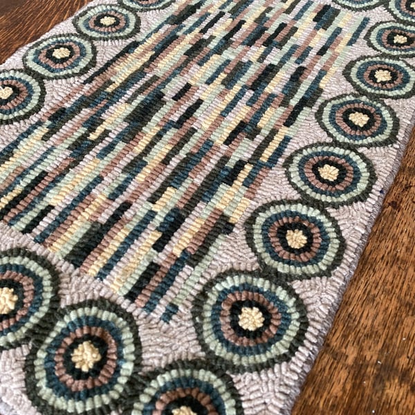 Original Handmade Hooked Rug 