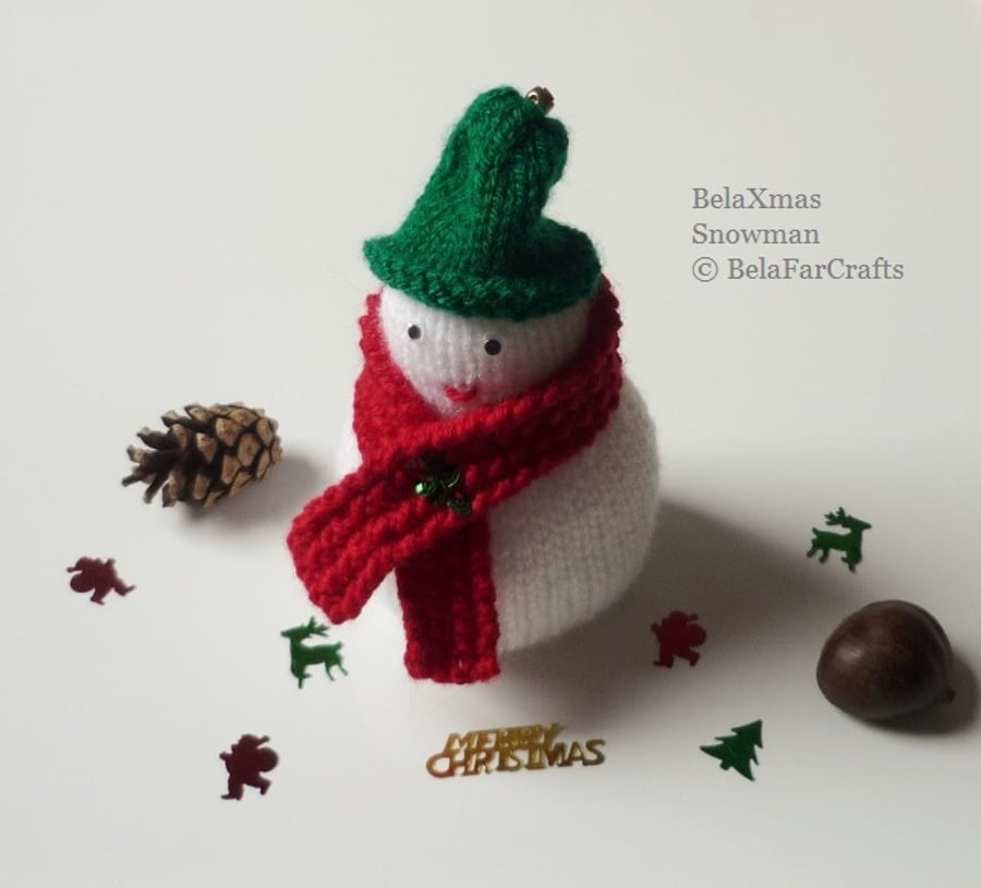  'BelaXmas snowman' - Fireplace decor - Xmas tree snowman - BelaFarCrafts UK 