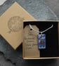 Handmade Ceramic Deer Pendant in blue - Image 6