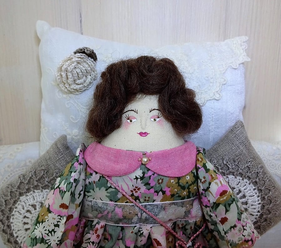 Nancy, A Folk Art Rag Doll
