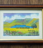 Llyn Y Fan Fach, Brecon Beacons, Original Watercolour, in 7x5'' Dark wood frame