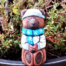 Wynter the Teddy Bear – Hand-Carved Woodland Figurine