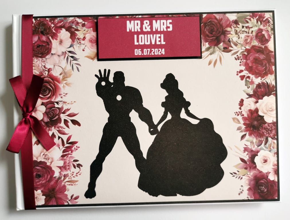 Iron man wedding guest book, superheroes wedding guest book