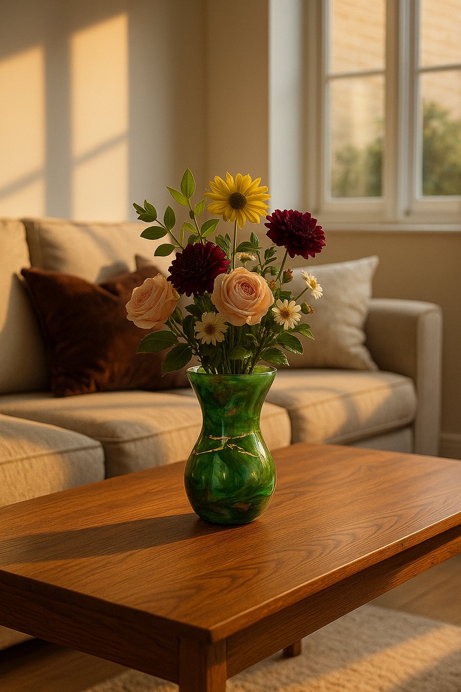 Abstract Resin-Glass Vase