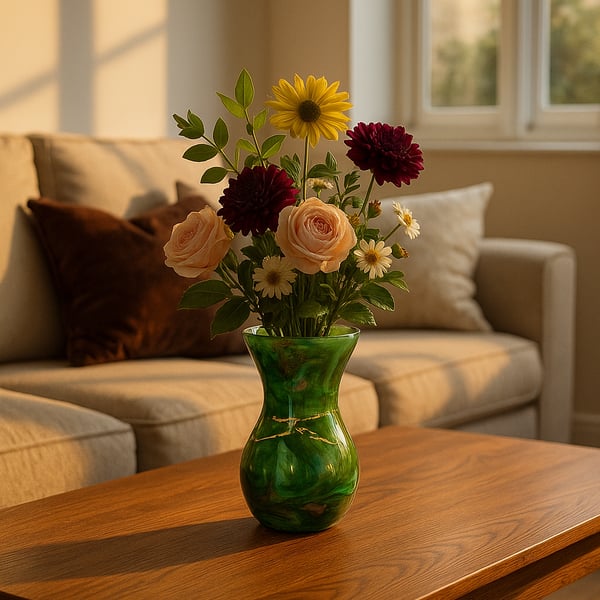 Abstract Resin-Glass Vase