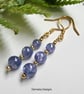 Designer AA 6.15ct Tanzanite Gold Vermeil Earrings  - Image 5