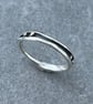 Gold Ebb and Flow Ring, freeform ring, mixed metals , wavy ring, oxidised ring,  - Image 7