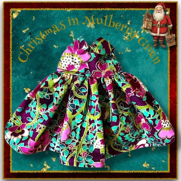 Gold Etched Floral Dress 