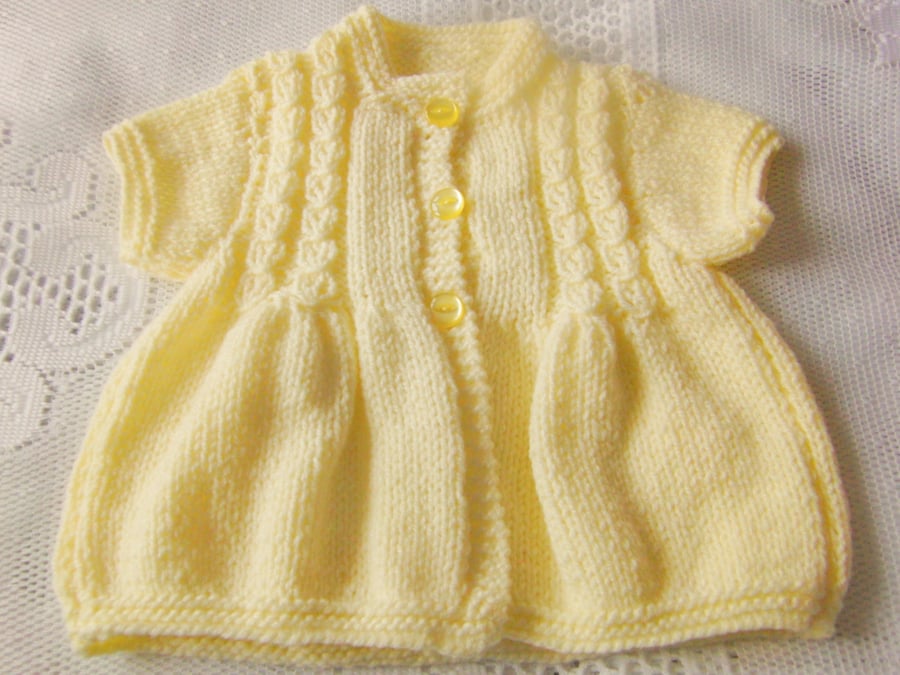 Children's Hand Knitted Cabled Cardigan, Toddlers Cardigan, Aran Weight Cardigan