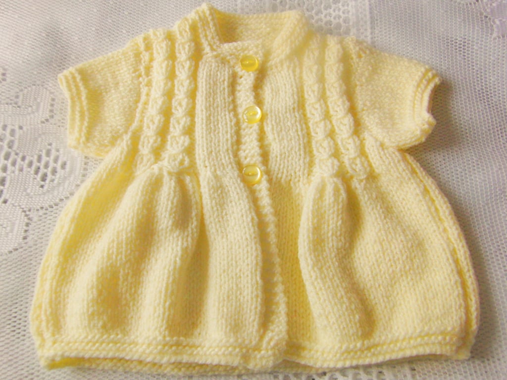 Children's Hand Knitted Cabled Cardigan, Toddlers Cardigan, Aran Weight Cardigan
