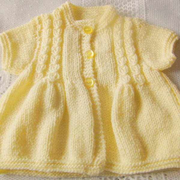 Children's Hand Knitted Cabled Cardigan, Toddlers Cardigan, Aran Weight Cardigan