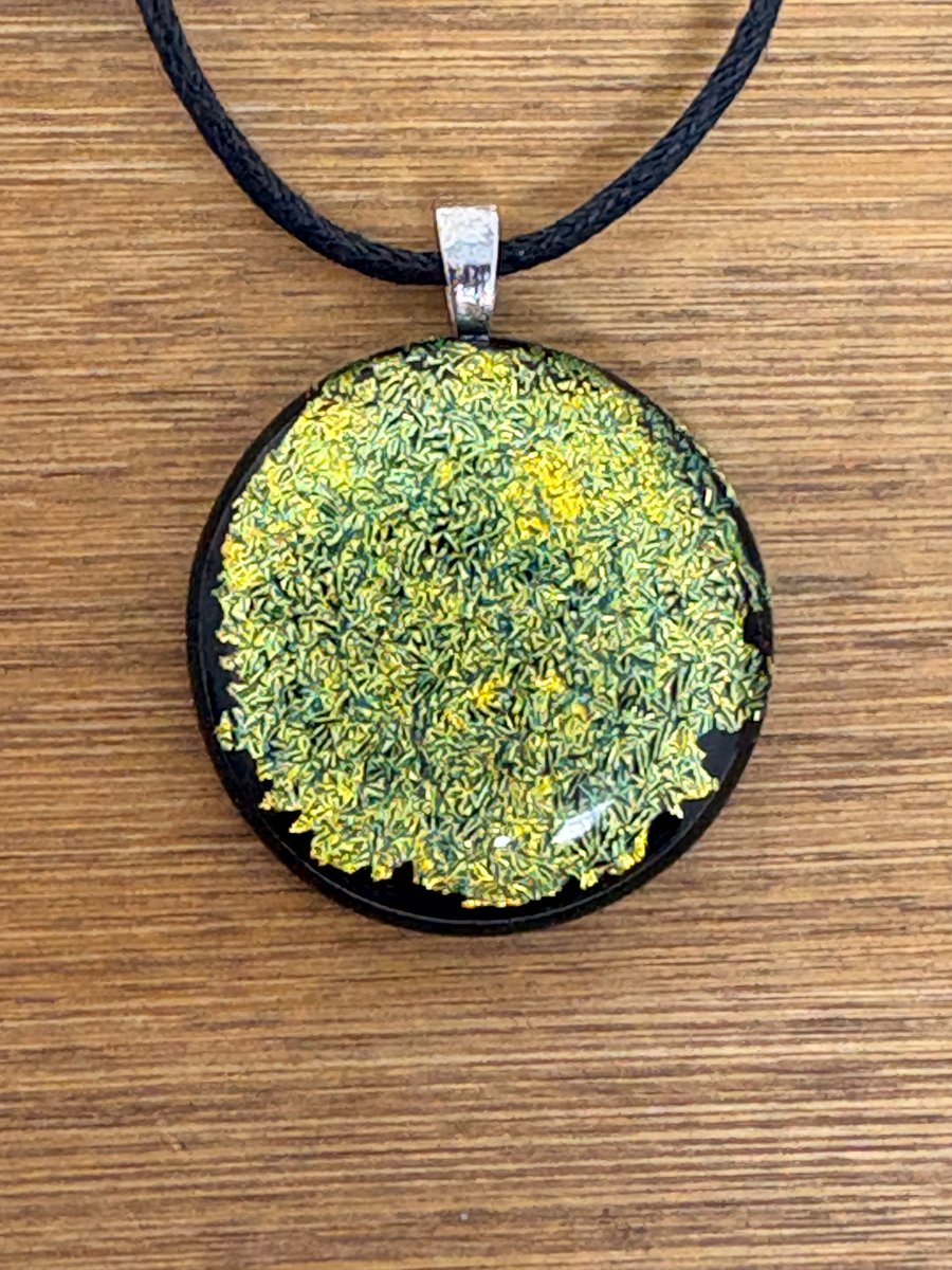 Multi Coloured Fused Glass Pendant