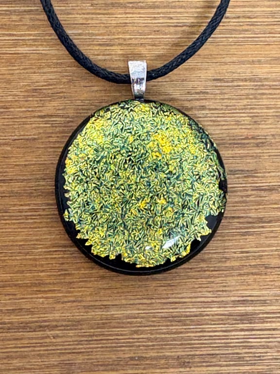 Multi Coloured Fused Glass Pendant