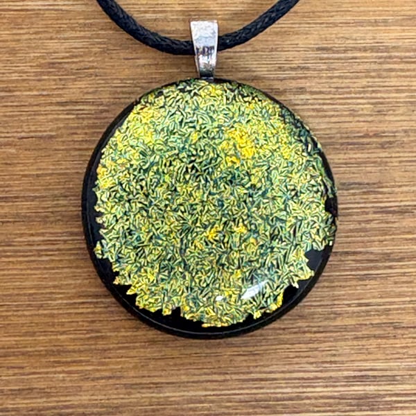 Multi Coloured Fused Glass Pendant