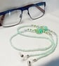 Pastel Green & Glass Eye Glass Chain - Image 4