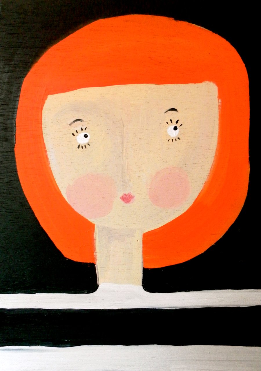 NERDY URMA ORIGINAL PAINTING ON PLYWOOD