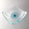 Fused Glass Bubbly Swirl Trinket Dish - Handmade Glass Dish