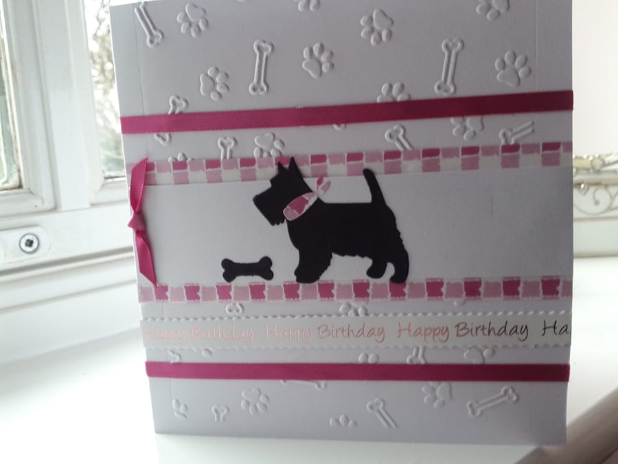 Scottie dog birthday card