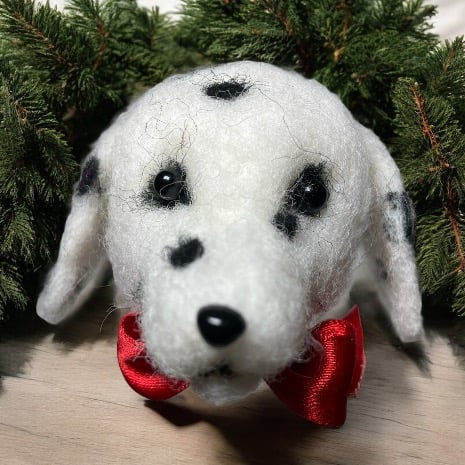 Needle felted dog bauble - Dalmatian