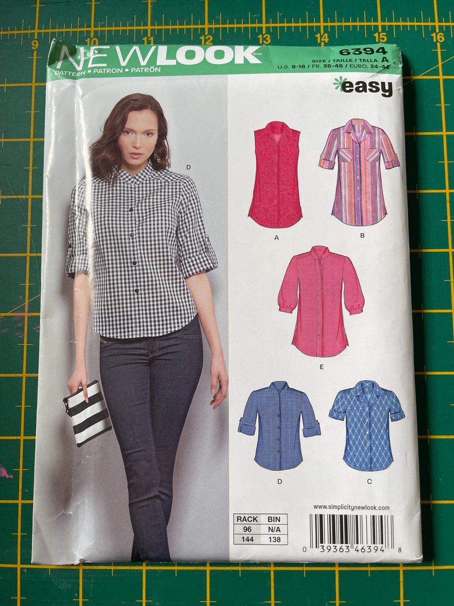 Woman's Shirt Pattern Size 8 - 18 New Look 6394 Multi Styles New Unused