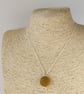 Frosted chartreuse glass pendant with chain - Image 3