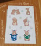 Bunny A5 Sticker Sheet: Easter Stickers for Journals and Spring Craft - Image 2