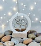 Brass & Sterling Silver Open Pebble Earrings - Designed & Handmade UK - Image 4