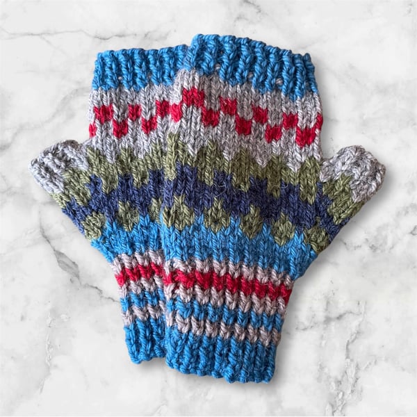 Fingerless gloves wool (code 1)