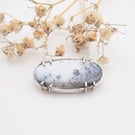 Dendritic opal gemstone necklace, winter jewellery, Christmas gift idea