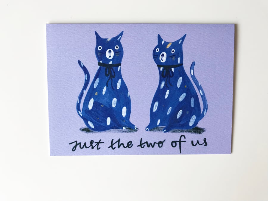 Just The Two Of Us - Staffordshire Pottery inspired Greetings Card. 