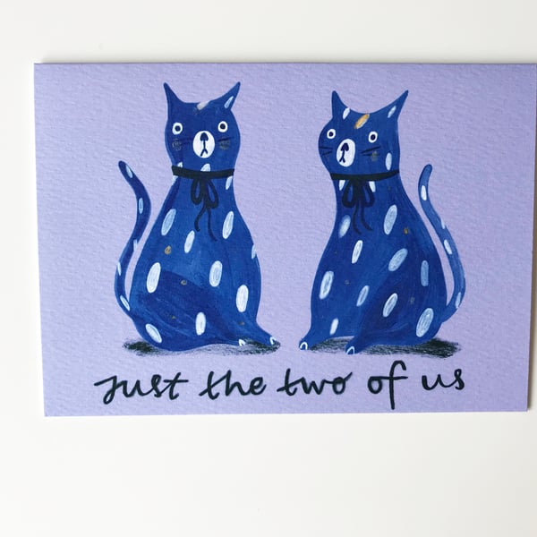 Just The Two Of Us - Staffordshire Pottery inspired Greetings Card. 